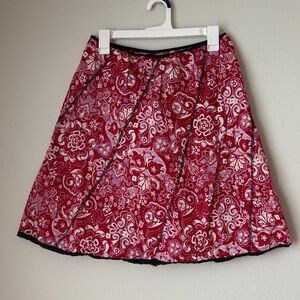 Floral Red Skirt